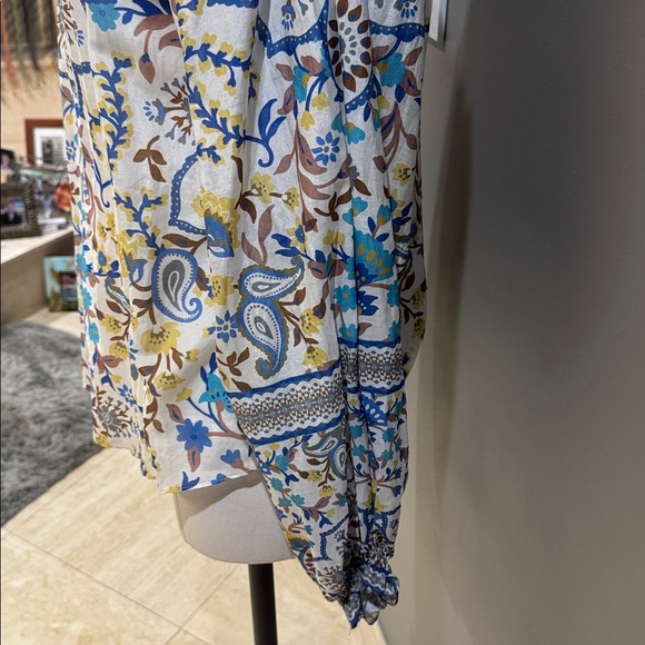 Hale Bob Blue and Yellow Floral Blouse - Picture 4 of 11